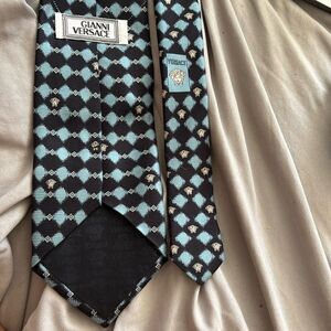 Versace dress suit tie 3d logo neckwear accessory medusa head logo bow tie y2k